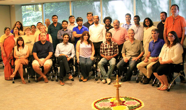 Clients gathered at QBurst Fairfax office to celebrate Onam.